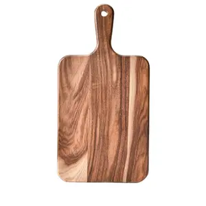 Acacia Wood Cutting Board Wooden Chopping Board With Handle For Meat Cheese Bread Vegetables Fruits Thick Chopping Block