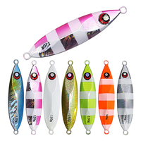 Señuelo de Pesca HESSEN Big Jig Luminoso de 40g-350g para Agua Salada, Señuelos de Natación para Pesca de Lubina, Jigs Metálicos de Plomo para Pesca Lenta