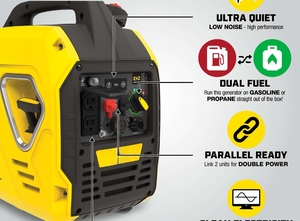 เครื่องกำเนิดไฟฟ้าเบนซิน 2000W 3kW 4 จังหวะ แบบพกพา ดีไซน์เงียบ น้ำหนักเบา สำหรับตั้งแคมป์ - Product Image 2