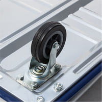 Carretilla de Plataforma Plegable con Capacidad de Carga de 150 kg, Carro de Plataforma Resistente para Transporte de Carga en Almacenes