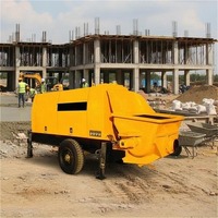 Pompe à béton montée sur remorque, électrique et diesel, haute pression, pour la construction