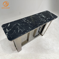 Meubles de salon métal noir marbre design table console de luxe table console moderne