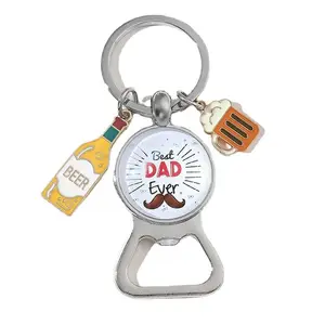 Tốt nhất CHA mở chai Keychain bao giờ CHA quà tặng ngày mở chai Móc chìa khóa mở chai giữ chìa khóa cho cha