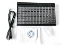 Clavier programmable USB KB84 POS avec lecteur de carte magnétique intégré, 84 touches, clavier de caisse enregistreuse pour systèmes POS