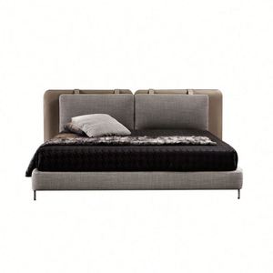 Italian Style Modern Designer Leather Durable Hotel <b>Bed</b> <b>Frame</b> for Living Room Bedroom Custom King/<b>Queen</b> <b>Size</b> Apartment Furniture - Product Image 4