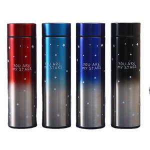 Stainless Steel Thermos Cup 304 Gradient Starry Sky Design With Temperature Display Office Water Bottle Unisex - Product Image 4