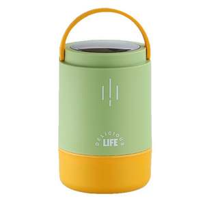 B153 Style mignon, 1 compartiment, en plastique et acier inoxydable, anti-fuite, pliable, 900 ml, écologique, passe au lave-vaisselle, avec poignée de transport, pour aliments - Product Image 5