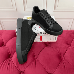 Nouvelles tendances mode 2026 pour hommes et femmes : Chaussures décontractées Gabbna style papa, classiques, à semelle plate, motif graffiti, en maille tissée noire - Product Image 5