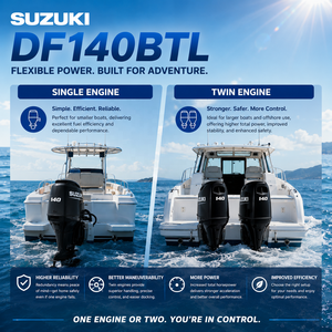 Moteur hors-bord marin <span class=keywords><strong>Suzuki</strong></span> DF140BTL 140 CV, 4 cylindres, arbre long, EFI, pour bateau de plaisance et bateau de pêche - Product Image 5