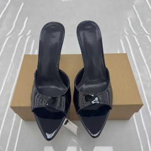 Nouvelles sandales mules à talons hauts en cuir verni pour femme, collection été 2026 – Décontractées et polyvalentes pour l'extérieur - Product Image 2
