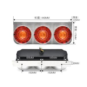 Feu de stop arrière pour remorque, camion, remorque, systèmes d'éclairage automatique, camion, remorque, feux arrière - Product Image 2