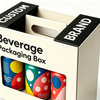 Boîtes en papier surdimensionnées pour 6 bières, emballage pour boissons en grandes quantités, pour canettes de 500 ml, vente en gros