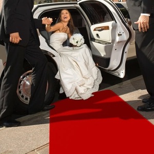 Alfombra <span class=keywords><strong>de</strong></span> exposición lisa <span class=keywords><strong>de</strong></span> terciopelo no tejido carmesí profundo con acabado satinado Premium para grandes bodas catedrales lugares poliéster - Product Image 6