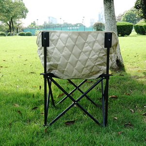 Fauteuil pliant portable d'extérieur 2024 en tuyau de fer avec tissu Oxford en coton, chaise pliante domestique, siège de camping extérieur, tabouret - Product Image 5