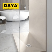 Panneaux muraux de douche imperméables et durables pour salle de bain, assortis à la receveur de douche