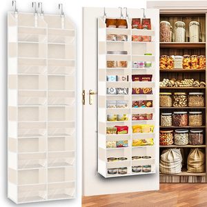 Organisateur suspendu pour porte, 12 compartiments, couleur crème, pour rangement dans le placard, la cuisine ou derrière la porte - Product Image 1