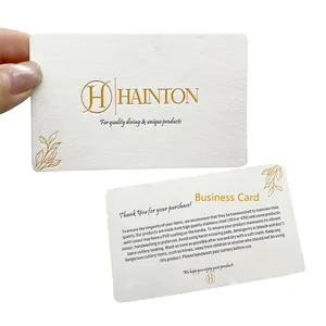 Tarjeta de visita de lujo con logotipo personalizado, papel de estampado de lámina dorada, 3d, en relieve, esquina redonda, gran oferta