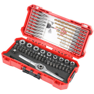68-Piece T-Type <b>Ratchet</b> Screwdriver Set 1/4 In <b>Socket</b> Drive Steel Bits Kit With Tool Case - Product Image 1