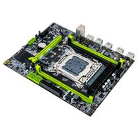 Grosir X99 Desktop DDR4/DDR3 64G Mainboard USB 3.0 Belakang I/O Antarmuka RJ45 Gigabit 12USB Tunggal