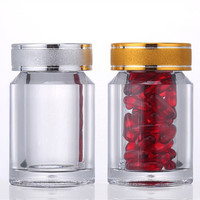 Bouteille de produit de santé en plastique acrylique 30ML personnalisable en gros capsule Cordyceps pastille conteneur pour pilules