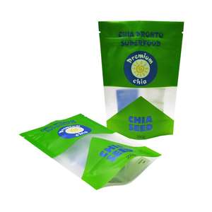 Mini sac en plastique Semi-Transparent, pochette à fermeture éclair pour graines de cintre 200g - Product Image 2