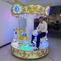 Manège de carnaval pour enfants, mini carrousel portable et mobile à 6 places pour centre commercial