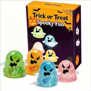 Juguete Blandito de Halloween al por Mayor, Juguete de Fantasma para el Día de los Muertos, Juguete Sensorial de Fantasma con Purpurina de Maltosa, Bola Divertida para Apretar para Niños, Caja de Regalos - Product Image 1