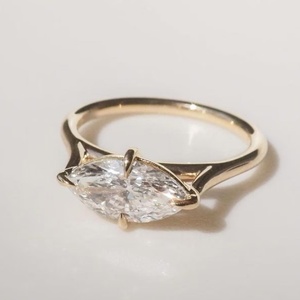 Anillo de compromiso de diamantes cultivados en laboratorio de oro macizo de 14K 18K para hombres y mujeres Igi Gia certificado 2ct 3ct Vvs Lab Diamond Jewelry personalizado - Product Image 2