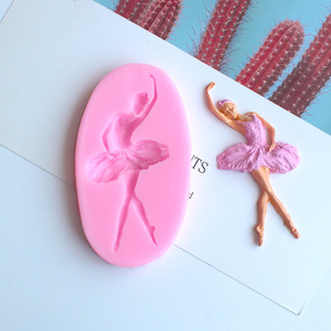 Stampi in Silicone Ecologici e Inodori a Forma di Ballerina <span class=keywords><strong>per</strong></span> Decorazione di <span class=keywords><strong>Torte</strong></span> e Biscotti, Fondente in Confezione OPP - Product Image 2