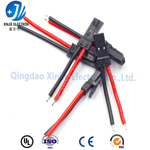 UL 인증 맞춤형 2핀 고전압 와이어 하네스, 산업 및 자동차용 검정 커넥터가 있는 적색/흑색 전원 배선 - Product Image 4