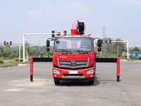 Promotion : Camion-grue Foton 4x2 avec moteur Cummins, grue télescopique hydraulique Shenbai 10 tonnes à vendre