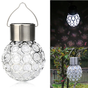 Outdoor Waterproof Skeleton <strong>Ball</strong> <strong>Solar</strong> <strong>Powered</strong> Hanging Pendant Chandelier Light for Garden Tree Courtyard - Product Image 4