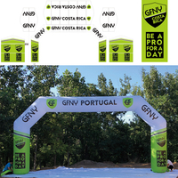 Arche gonflable publicitaire personnalisée Arco Inflable Arcoiris avec éclairage LED pour la décoration d'événements sportifs en plein air