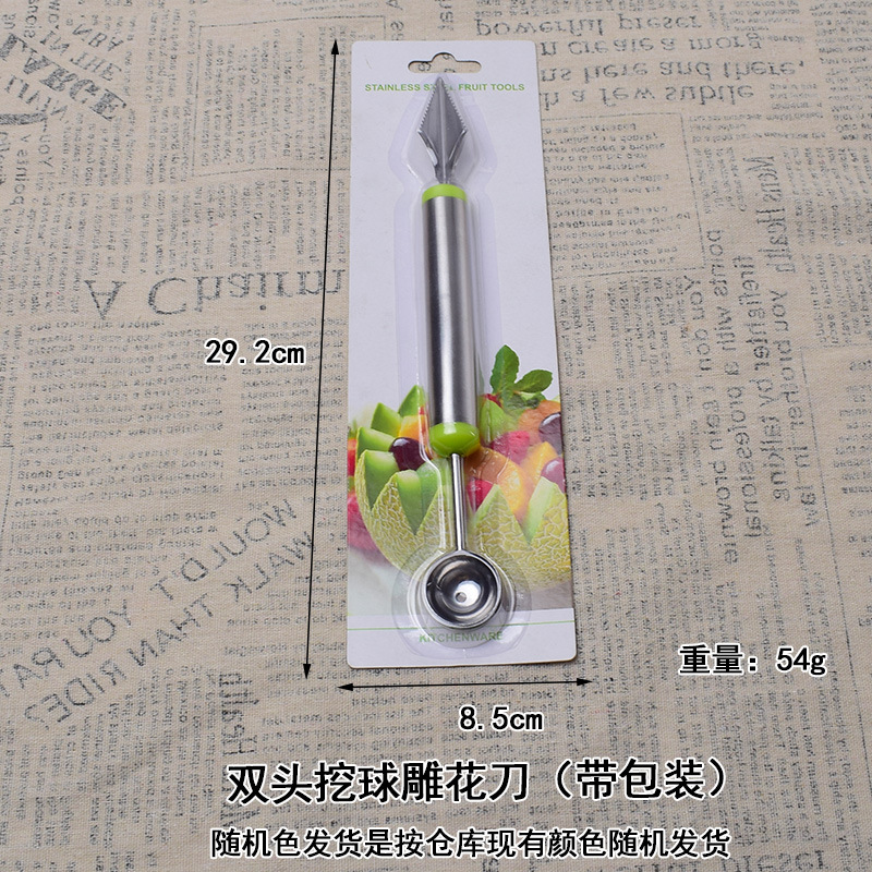 Cuchillo para tallar bolas de doble punta con embalaje