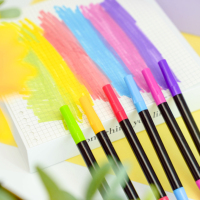 Ensemble de marqueurs acryliques professionnels à double pointe, 48 couleurs, pointe pinceau - Marqueurs pour papier, art, peinture, dessin et design