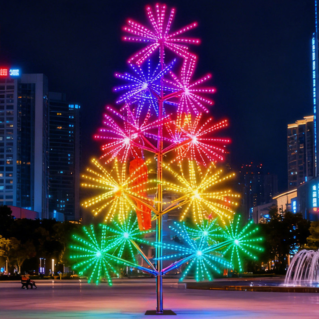 Smart Christmas Tree Lights Lighting Lighted Artificial Tree with Led Lighting Light up Palm Tree Lighted Trees for Weddings