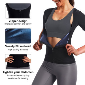 Biểu Tượng Tùy Chỉnh Dây Kéo Áo Khoác Trước Khi Tập Thể Dục Tập Thể Dục Của Phụ Nữ Cộng Với Kích Thước Corset Giảm Béo Tắm Hơi Phù Hợp Với Eo Huấn Luyện Viên - Product Image 3