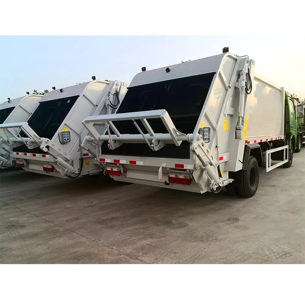 En iyi fiyat 4x2 çöp kompaktör kamyon 12 metreküp sıkıştırma çöp kamyonu
