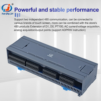 Huaqingjun 32DI 32DO röle çıkışı PLC RS485 232 merdiven diyagramı Modbus RTU 64MR GX works2 yazılım PLC denetleyici motorlar için