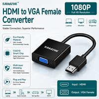 SAMZHE Convertidor HDMI a VGA 1080P, Adaptador de Video de Alta Definición, Cable Macho con IC CS5210 para Laptop, TV, Monitor, Proyector