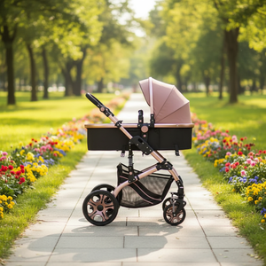 New Convertible 3-in-1 Baby <strong>Stroller</strong> for 0-3 Years Old Lightweight Foldable Shock Absorption Aluminum Alloy Frame Baby <strong>Stroller</strong> - Product Image 4