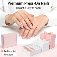 Uñas Postizas Cuadradas y Stiletto de ABS Premium, Reutilizables, de Lujo, para Fiestas y Uso Diario