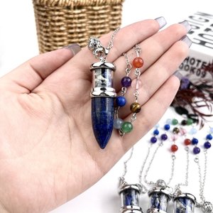 Kindfull Vente Chaude <span class=keywords><strong>Pendentif</strong></span> En Pierre Naturelle Fait À La Main Sept Chakras <span class=keywords><strong>Lapis</strong></span> <span class=keywords><strong>Lazuli</strong></span> <span class=keywords><strong>Pendentif</strong></span> En Cristal Pour La Décoration De Beauté - Product Image 4