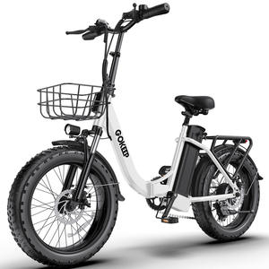 Bicicleta Eléctrica Plegable de 7 Velocidades con Neumáticos 20*3, Batería de Litio de 52V 10Ah, Motor sin Escobillas, Frenos de Disco Dobles, para Ocio Urbano - Product Image 1