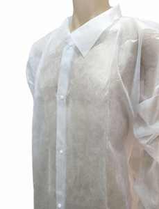 Blouse d'isolement PP non tissée jetable utilisation <span class=keywords><strong>en</strong></span> laboratoire blouse colorée SMS blouse visiteur pour salle blanche blouse de laboratoire - Product Image 2