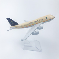 Avion en alliage moulé sous pression de 16cm, produit d'usine, arabie saoudite, Boeing 747