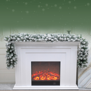 Christmas <b>Tree</b> Flocking Rattan 2.7 Meters Snowflake Wreath European Style Mall Hotel Window Scene Decoration - Product Image 1