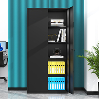Armoire de rangement moderne en métal à 2 portes personnalisable avec 4 étagères verrouillables pour la maison, le bureau, la chambre, la salle de sport, l'hôtel et l'école