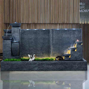 Fuente de Agua Decorativa para Pared, Cortina de Agua con Forma Geométrica, Duradera, para Interiores y Exteriores, Jardín, Villa, Sala de Estar, Hotel - Product Image 1