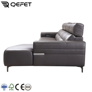 أريكة على شكل خاص أفضل بائع مجموعة حديثة من الجلد الإيطالي الفاخر بطبقة علوية نوردية - Product Image 3